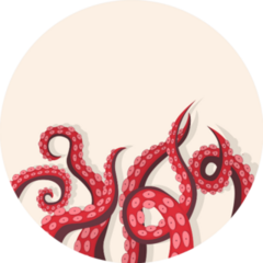 Tentacles Squid Underwater Marine Animal Sticker