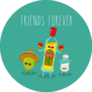 Tequila Bottle, Lime And Salt Friends Forever Funny Mexico Sticker