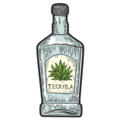 Tequila Bottle Mexican Alcohol Color Sketch Sticker