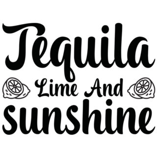Tequila Lime And Sunshine Summer Lettering Sticker