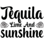 Tequila Lime And Sunshine Summer Lettering Sticker