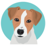  Terrier Background Sticker