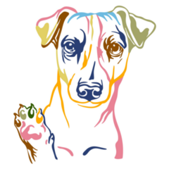 Terrier Color Contour Sticker