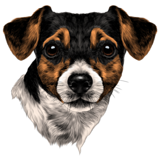 Terrier Head Sketch Sticker