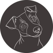 Terrier Head Tilt Sticker