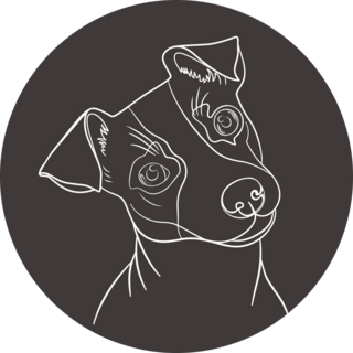 Terrier Head Tilt Sticker