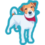 Terrier Icon Blue Sticker