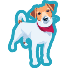 Terrier Icon Blue Sticker