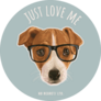 Terrier Love Me Sticker
