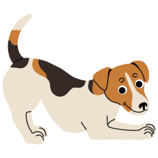 Terrier Play Pose Sticker