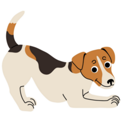 Terrier Play Pose Sticker