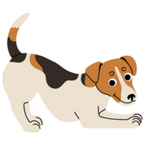 Terrier Play Pose Sticker