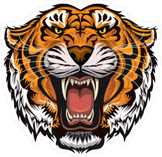 Terrifying Tiger Sticker