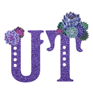 Territory Abbreviation Of Utah Purple Glitter Sticker