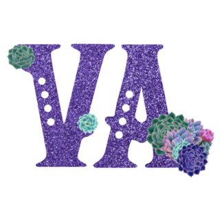 Territory Abbreviation Of Virginia Purple Sparkle Sticker