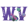Territory Abbreviation Of West Virginia Purple Glitter Sticker