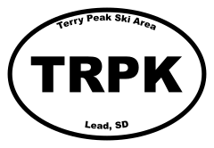Terry Peak Ski Area Oval Sticker