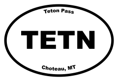 Teton Pass Oval Sticker