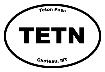 Teton Pass Oval Sticker