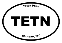 Teton Pass Oval Sticker