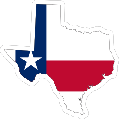 Texas Flag State Sticker
