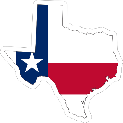 Texas Flag State Sticker