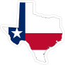 Texas Flag State Sticker