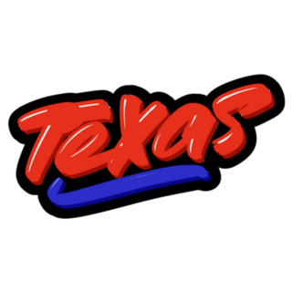 Texas Hand Drawn Modern Brush Lettering Sticker