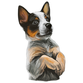 Texas Heeler Puppy Sticker