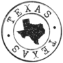 Texas Map Silhouette Postal Passport Sticker