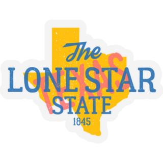 Texas Poster The Lone Star State Trendy Sticker