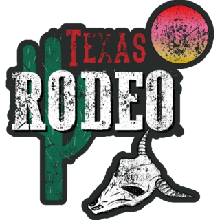 Texas Rodeo Typography Sticker