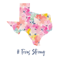 #Texas Strong Cute Floral Art Sticker