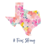 #Texas Strong Cute Floral Art Sticker