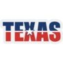 Texas Text With A Star In The Middle Sticker