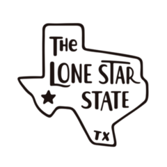 Texas, The Lone Star State Hand Drawn Lettering Sticker
