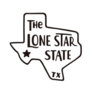Texas, The Lone Star State Hand Drawn Lettering Sticker
