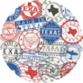 Texas Usa Set Of Stamps Travel Passport Sticker