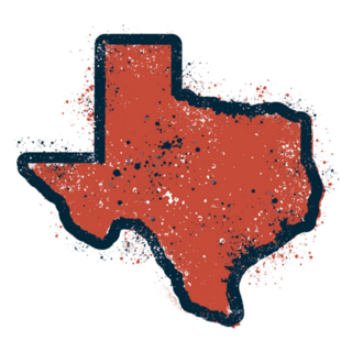 Texas Usa State Brick Splatter Sticker