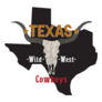 Texas Wild West Cowboys - Hand Drawn Bull Skull Sticker