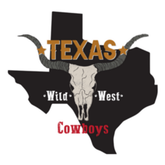 Texas Wild West Cowboys - Hand Drawn Bull Skull Sticker