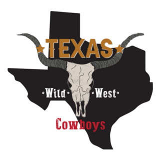 Texas Wild West Cowboys - Hand Drawn Bull Skull Sticker