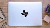 Texas Yall State Sticker on a Laptop (New) example
