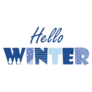 Text Hello Winter Illustration Sticker