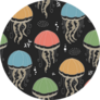 Texture With Jellyfishes Pattern Sticker