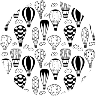 Textured Doodle Balloons Sticker