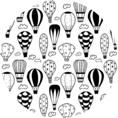 Textured Doodle Balloons Sticker