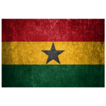 Textured Ghana Flag Sticker