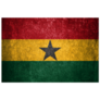 Textured Ghana Flag Sticker
