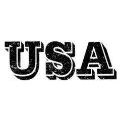 Textured Grunge Stamped USA Letters Sticker